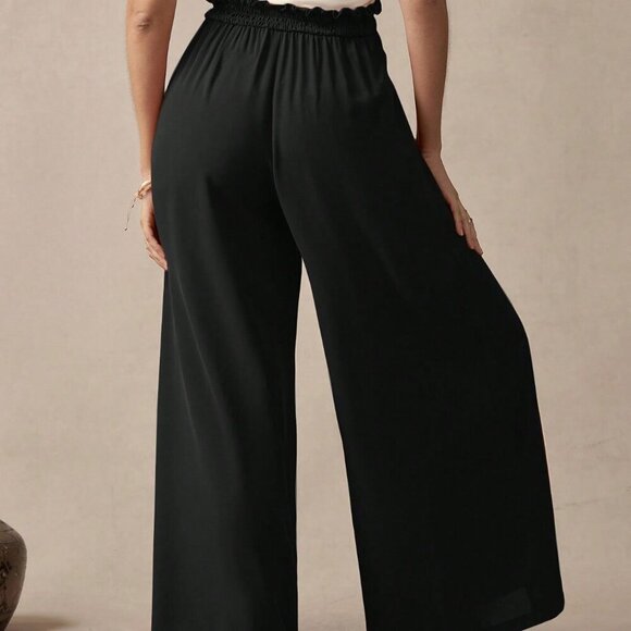 Maternity Black Casual Women's wide legged Pants - Picture 2 of 7